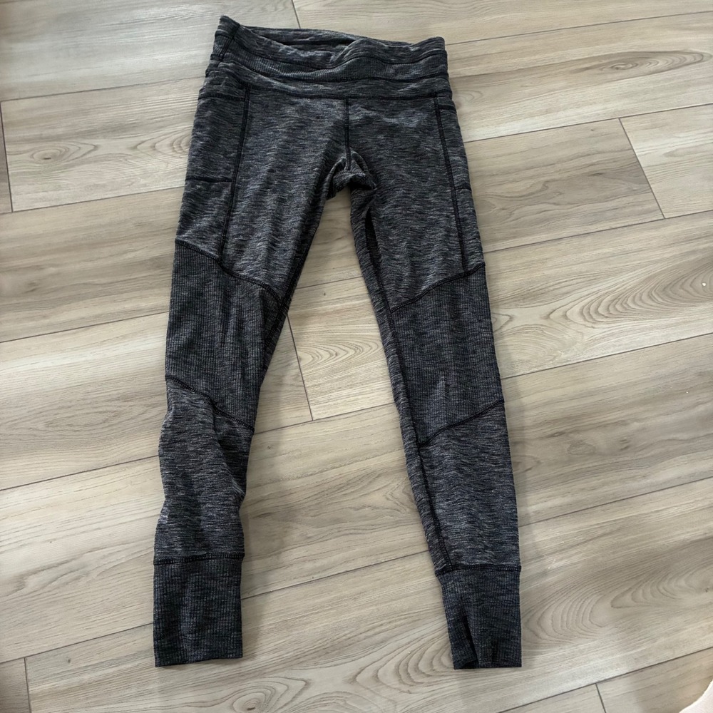 Athleta Excursion Gray Heathered Ribbed Jogger At… - image 1